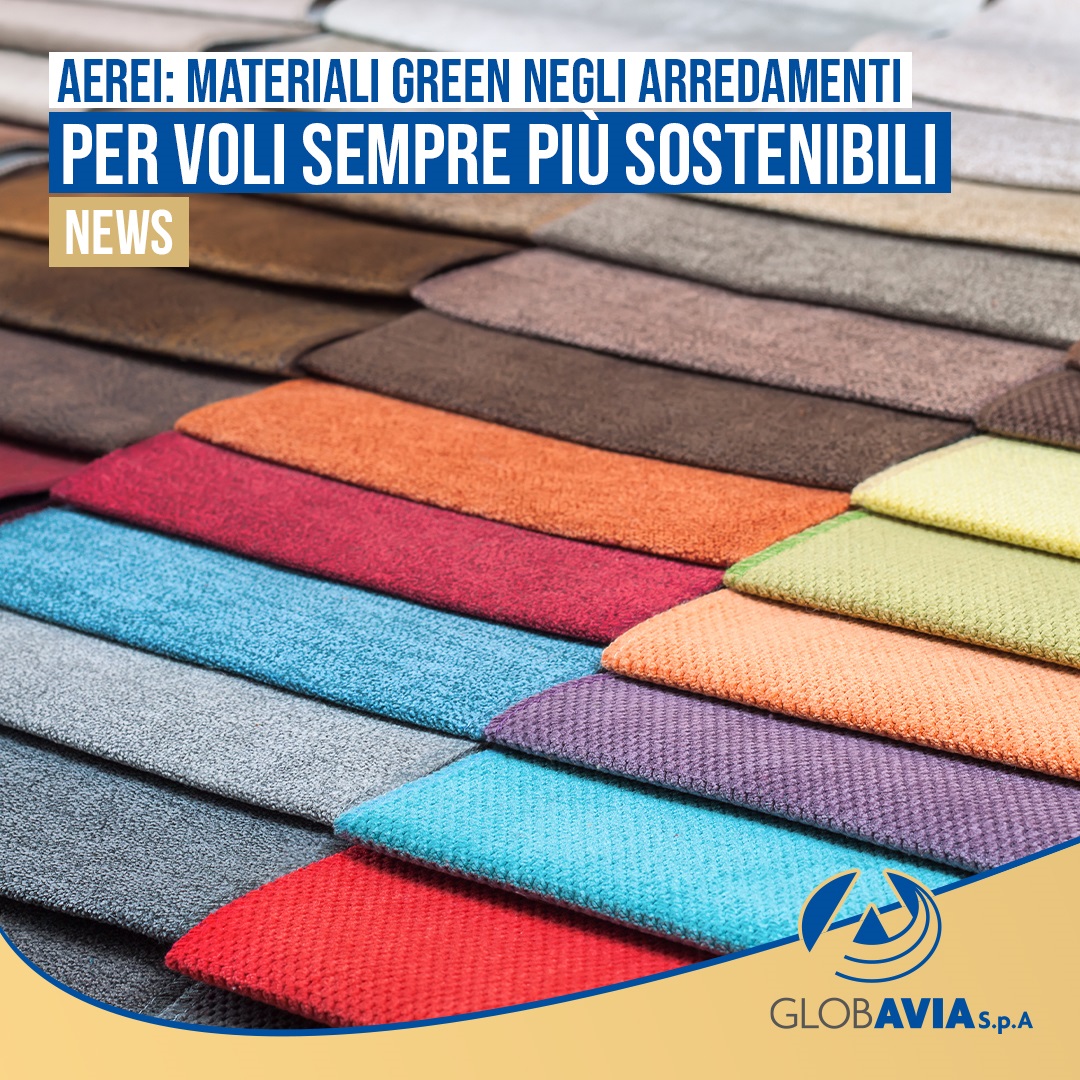 Aerei: materiali leggeri e green negli arredamenti interni per voli sempre più sostenibili