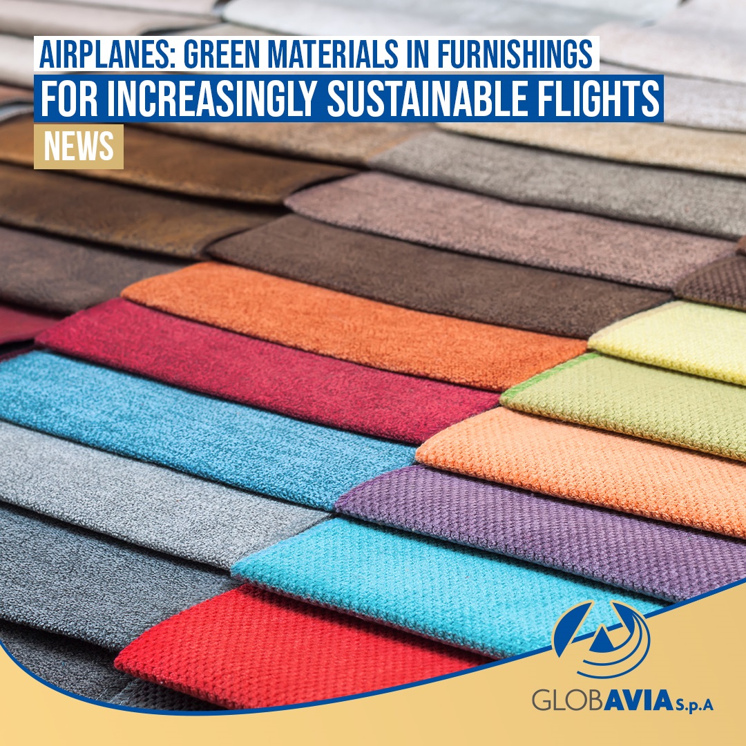 Airplanes: lightweight and green materials in interior furnishings for increasingly sustainable flights